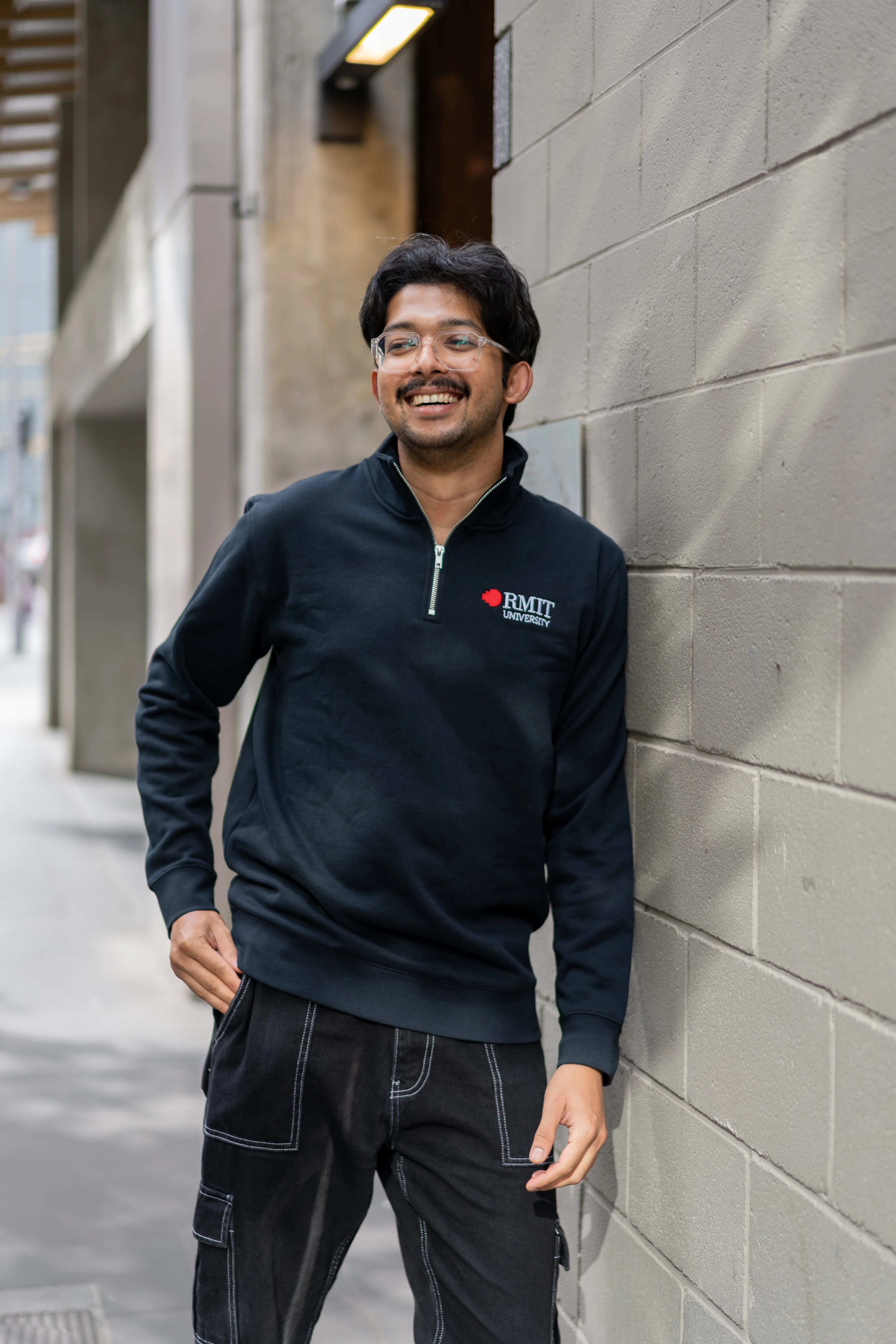 Essential Half Zip Jumper - Navy - Image 3