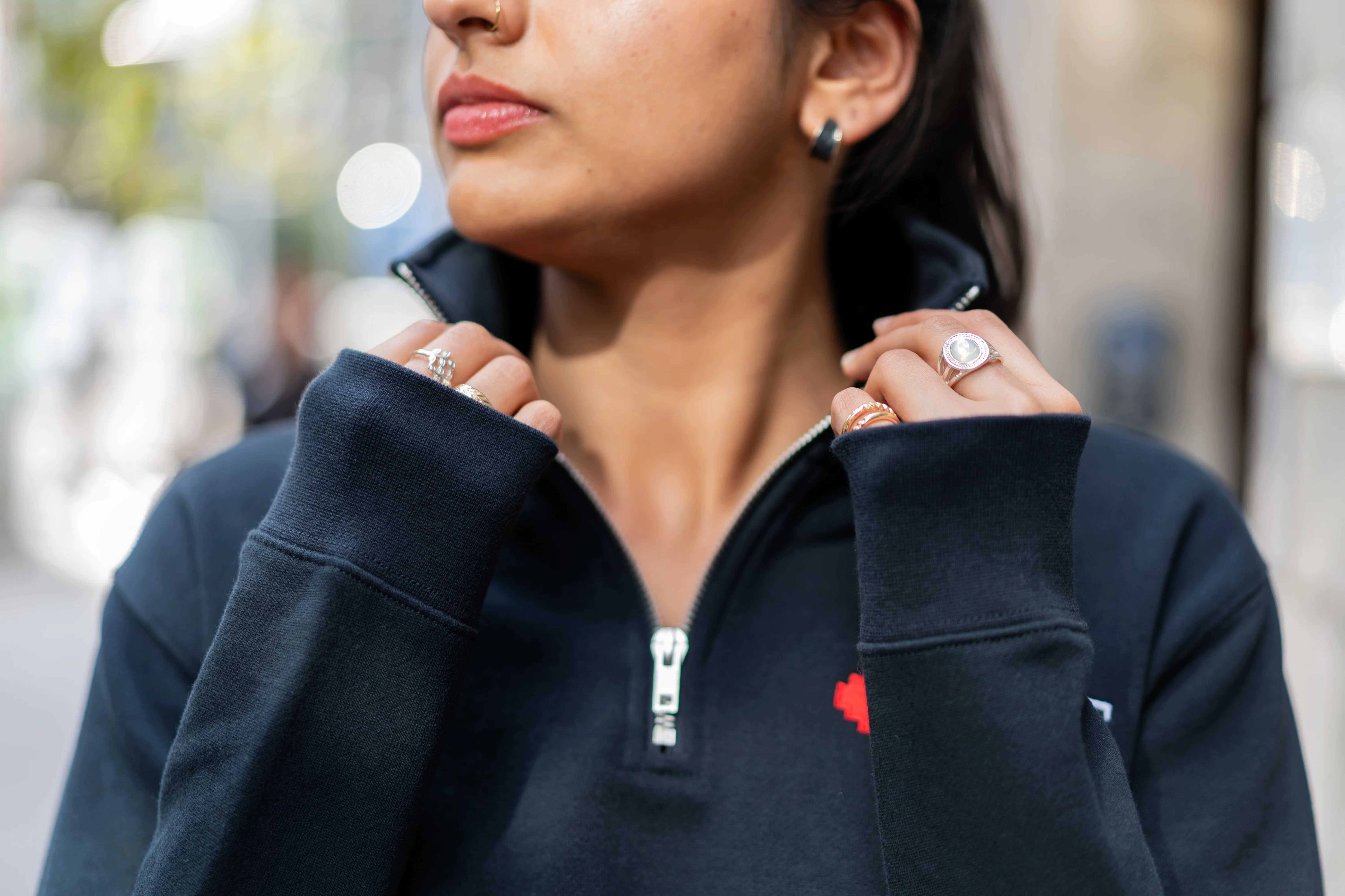 Essential Half Zip Jumper - Navy - Image 6