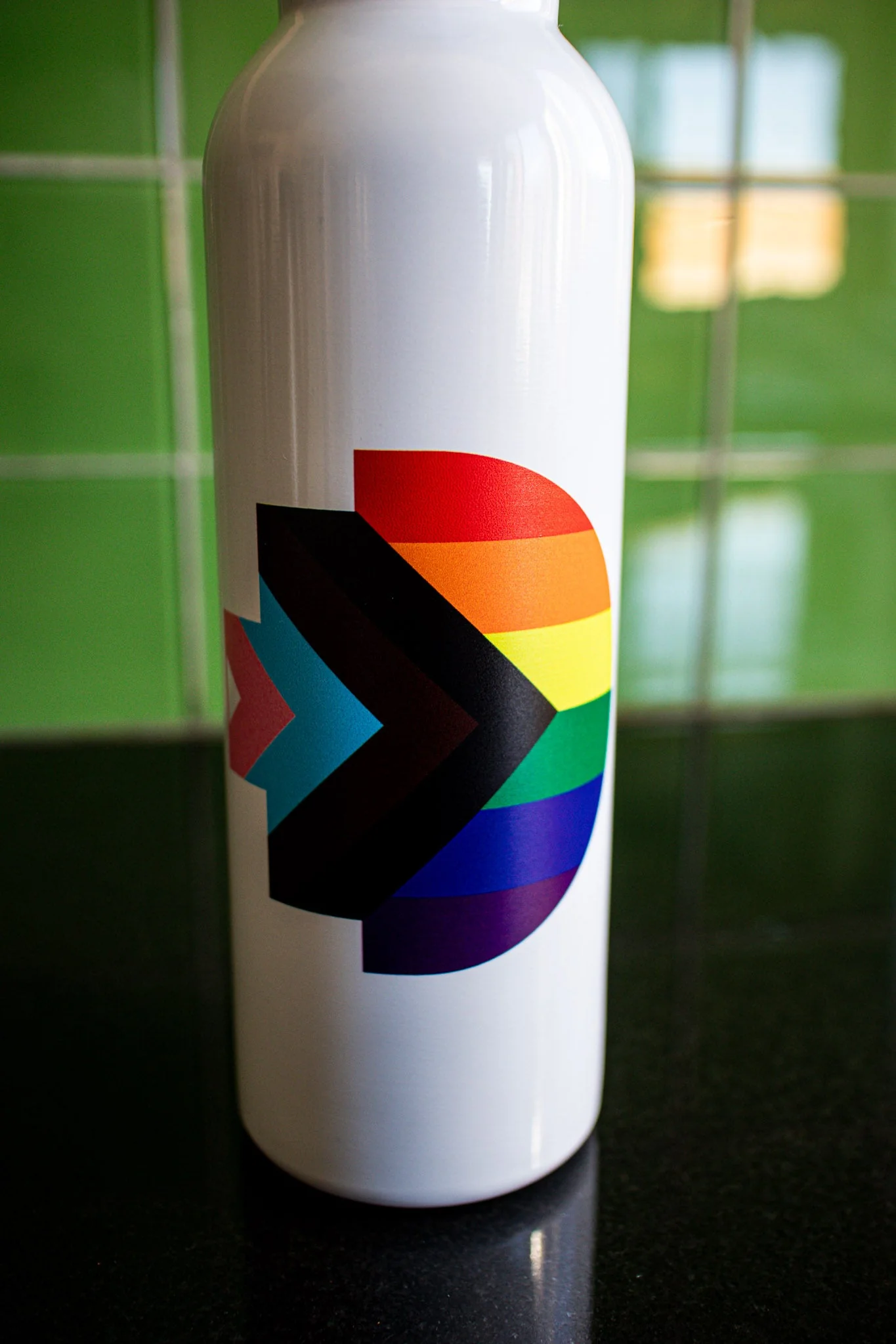 Progress Pride Pixel Drink Bottle - Image 3