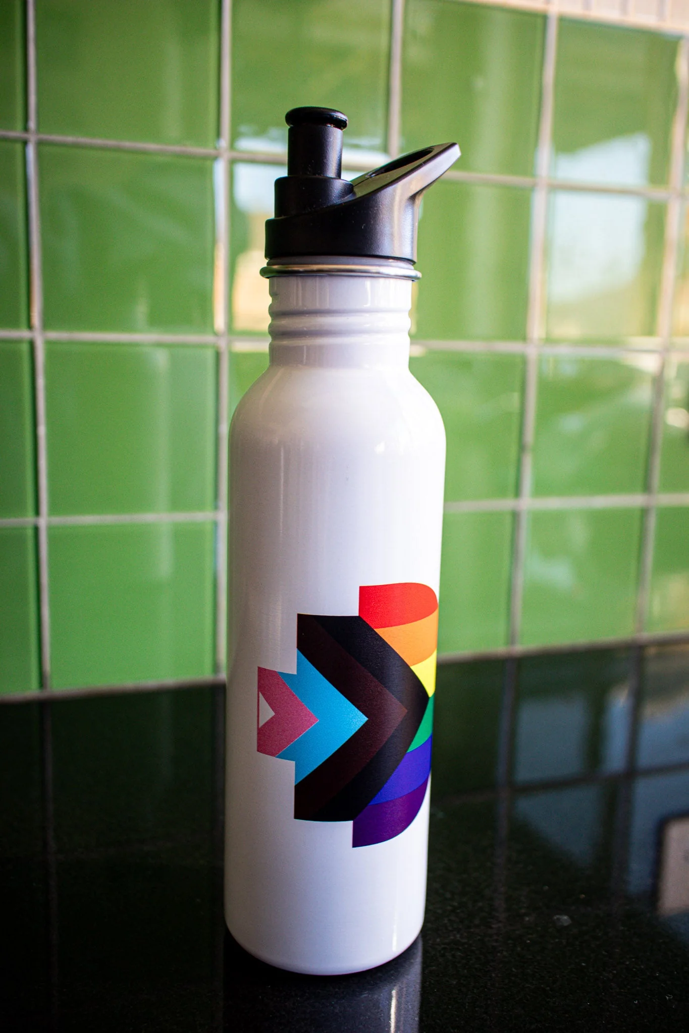 Progress Pride Pixel Drink Bottle - Image 4