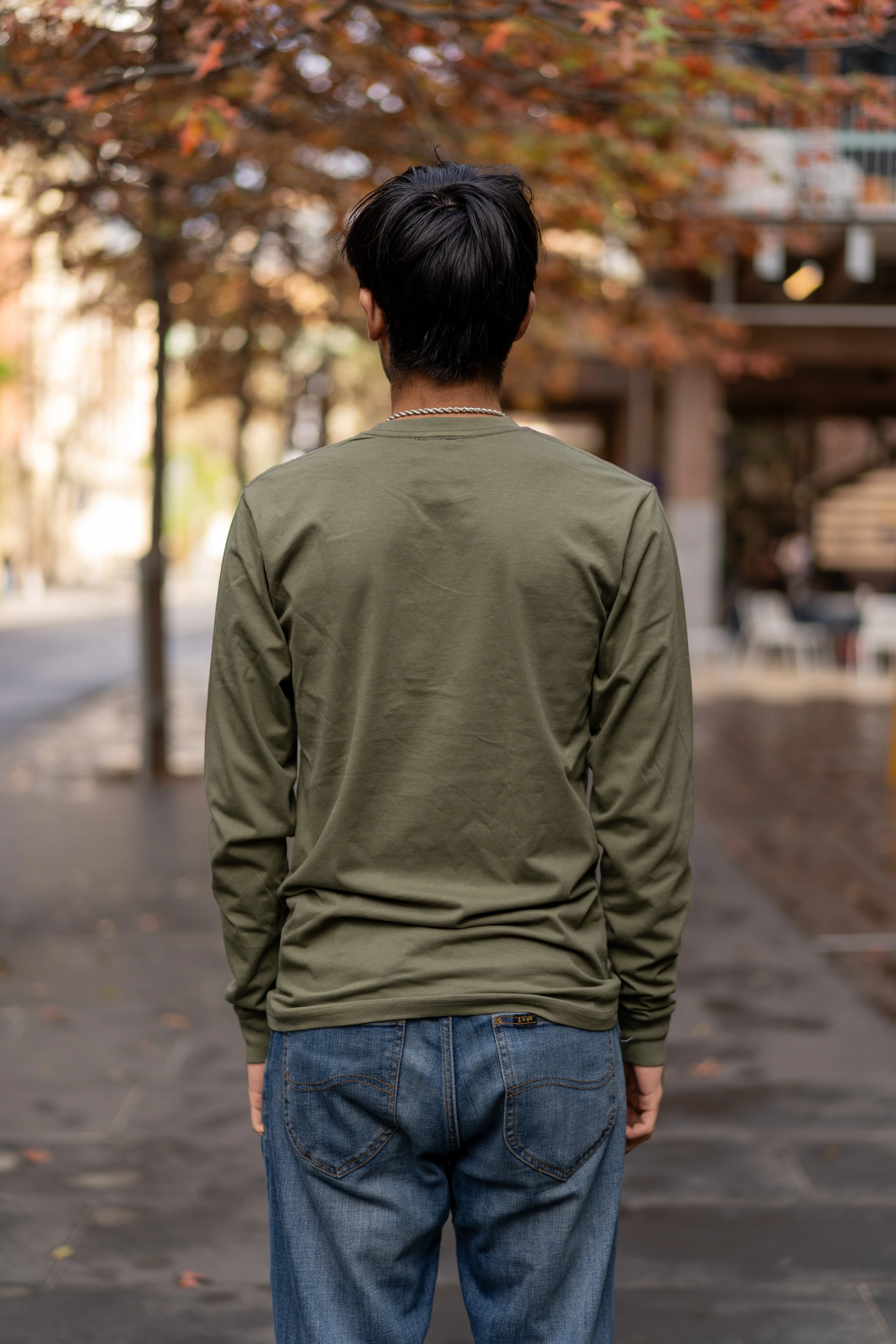 Storey Hall L/S Tee - Army - Image 4